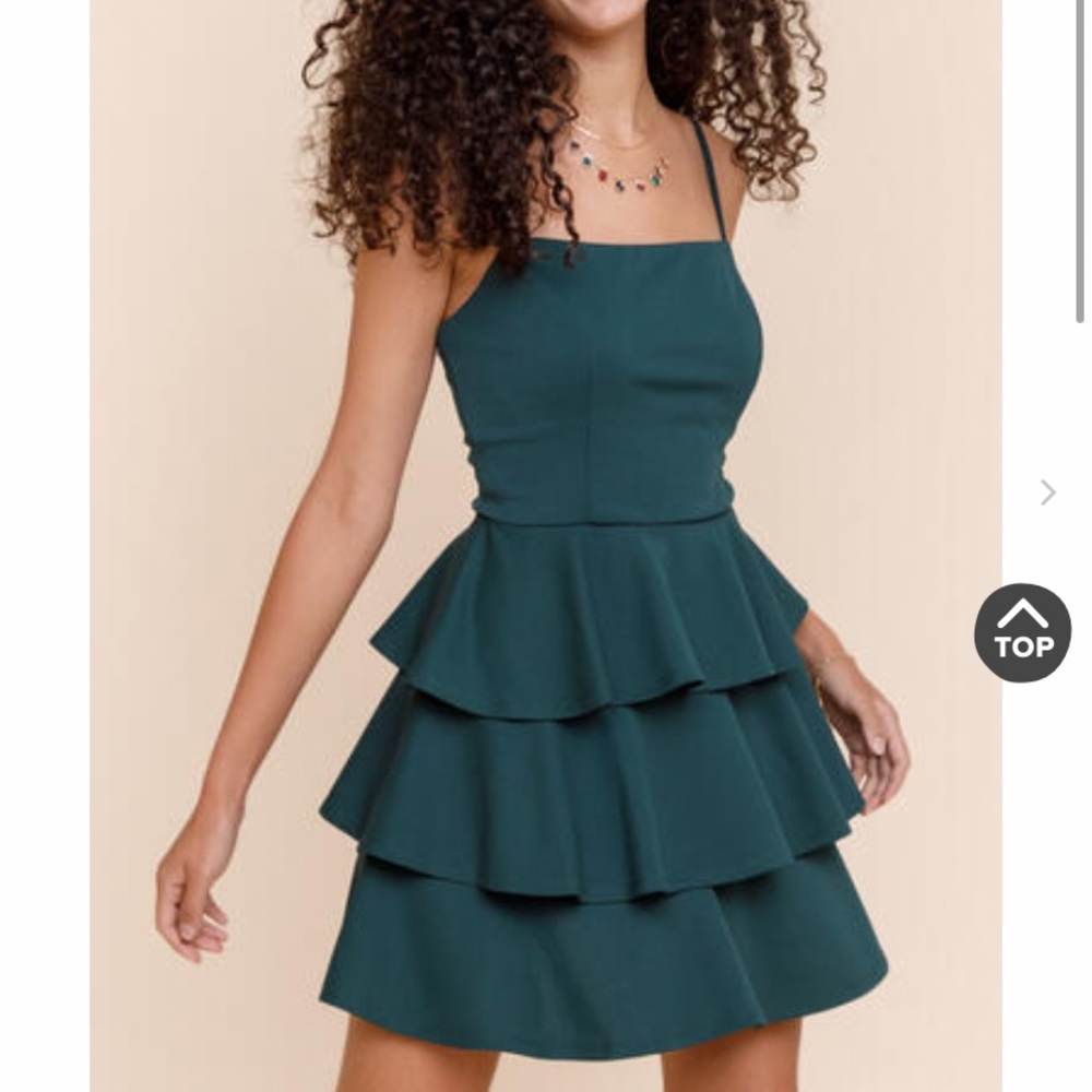 Green short dress